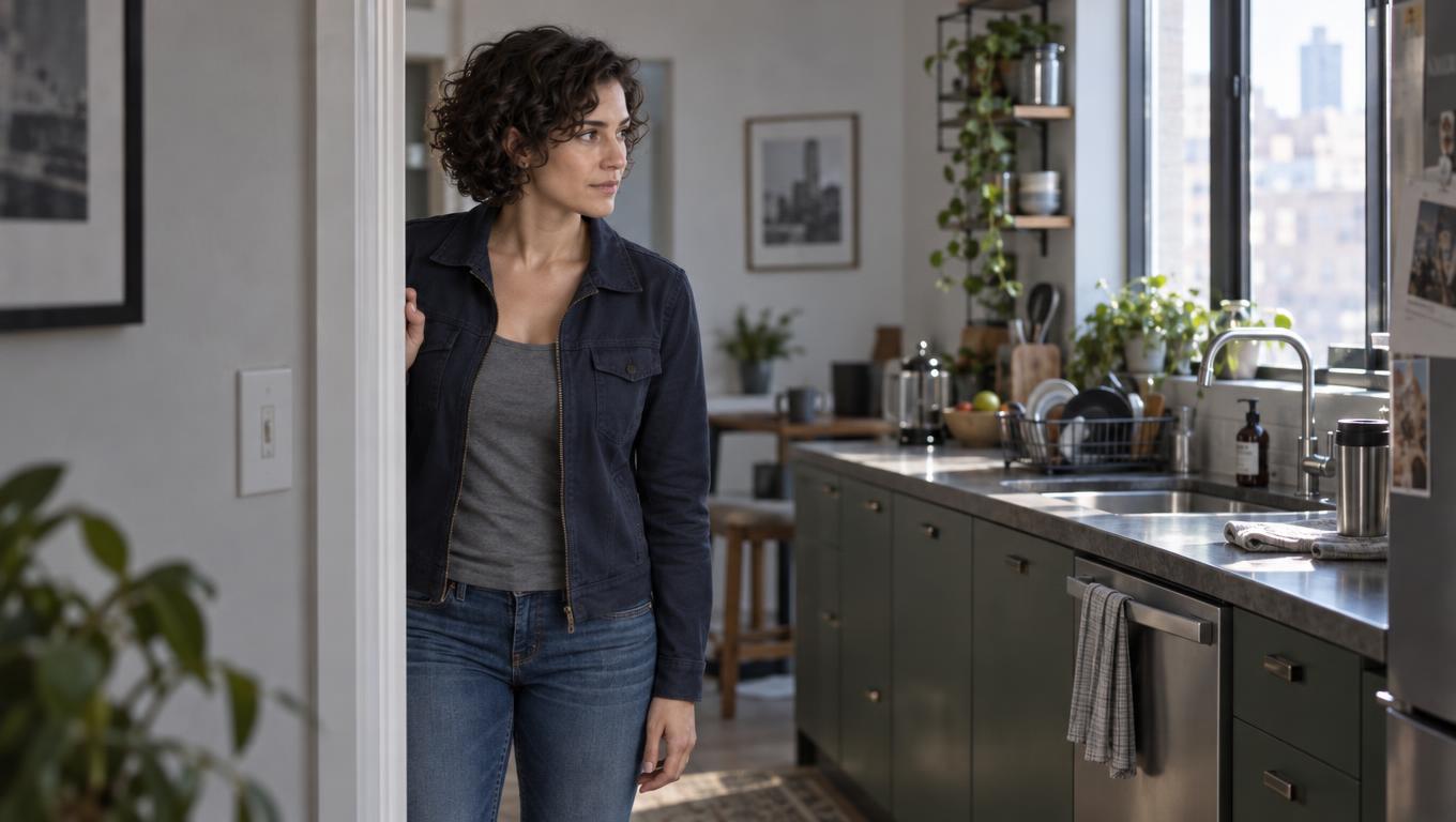 Mara surveys the kitchen before the sequence test begins