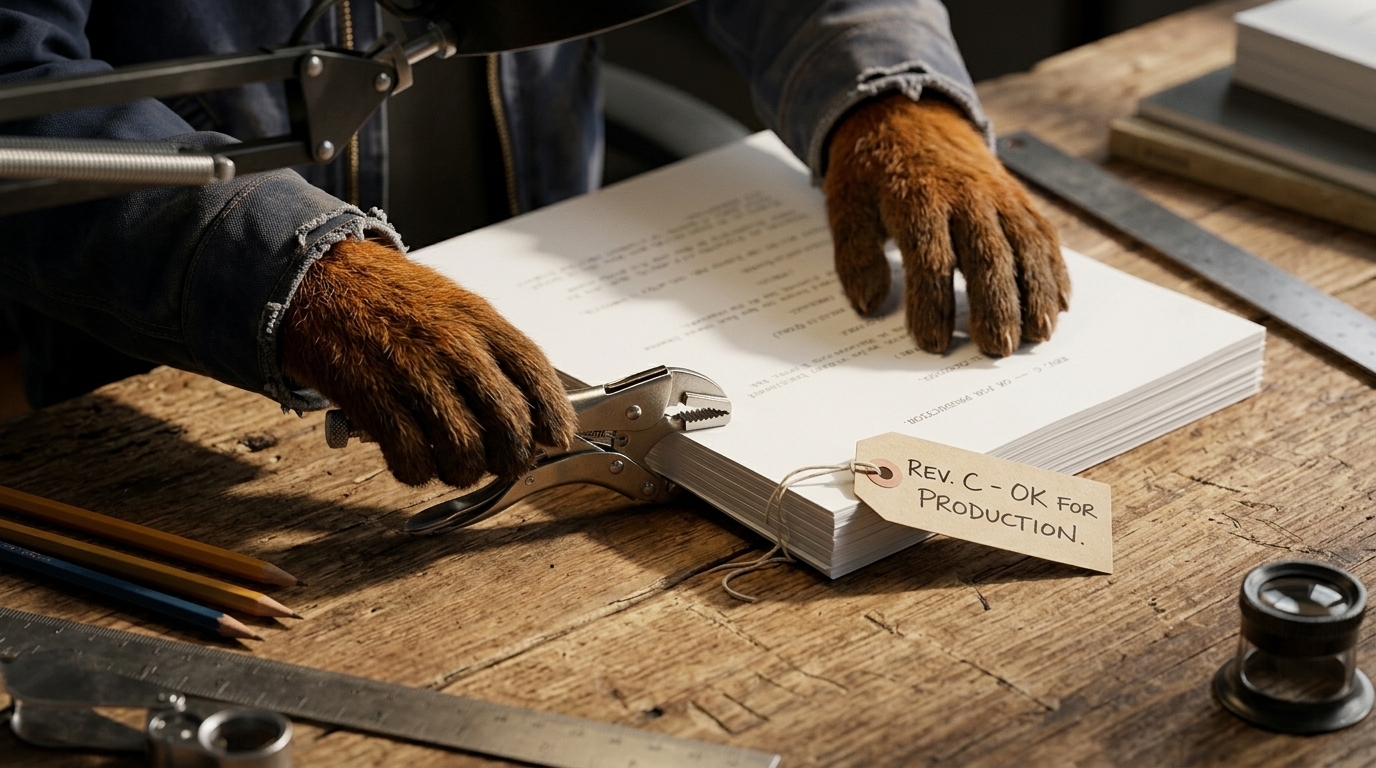 Hands secure the final approval on the package