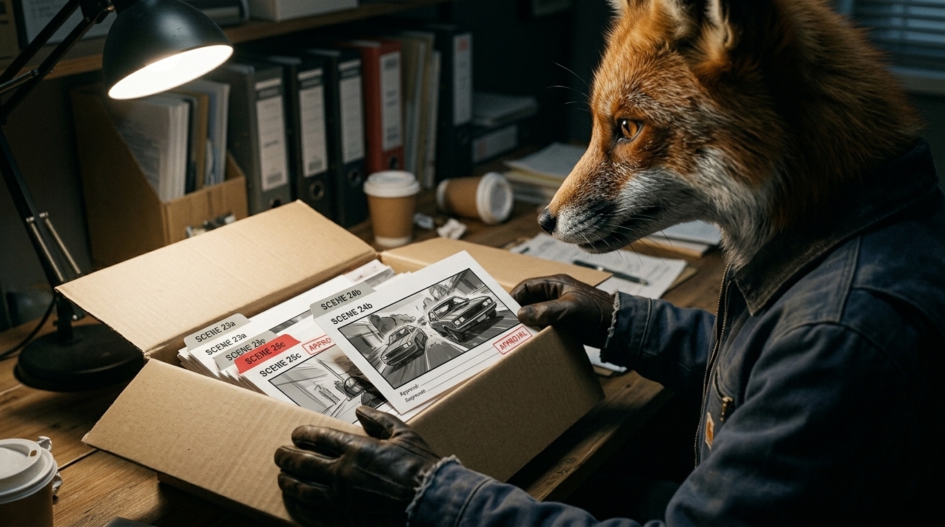 Fox noticing a continuity problem in the package