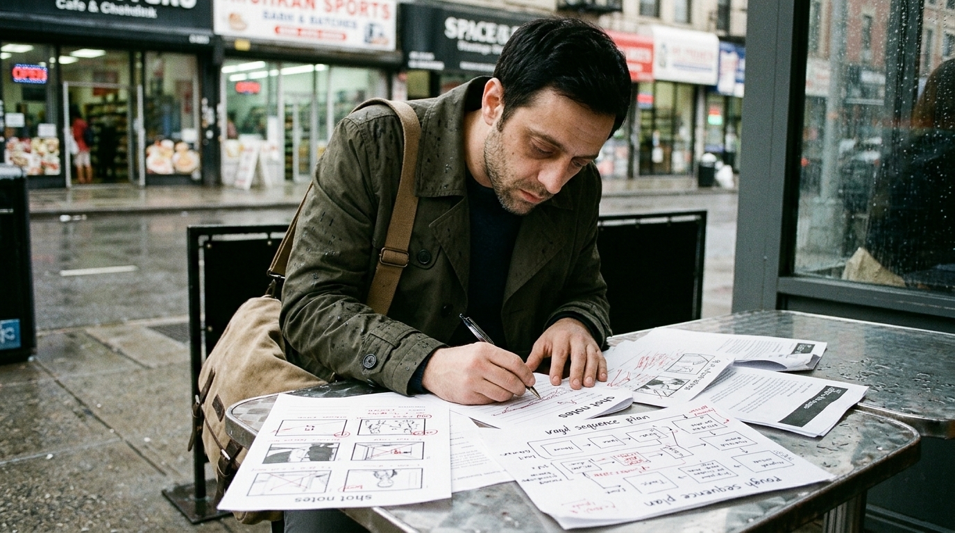 Notes and references on a wet city sidewalk