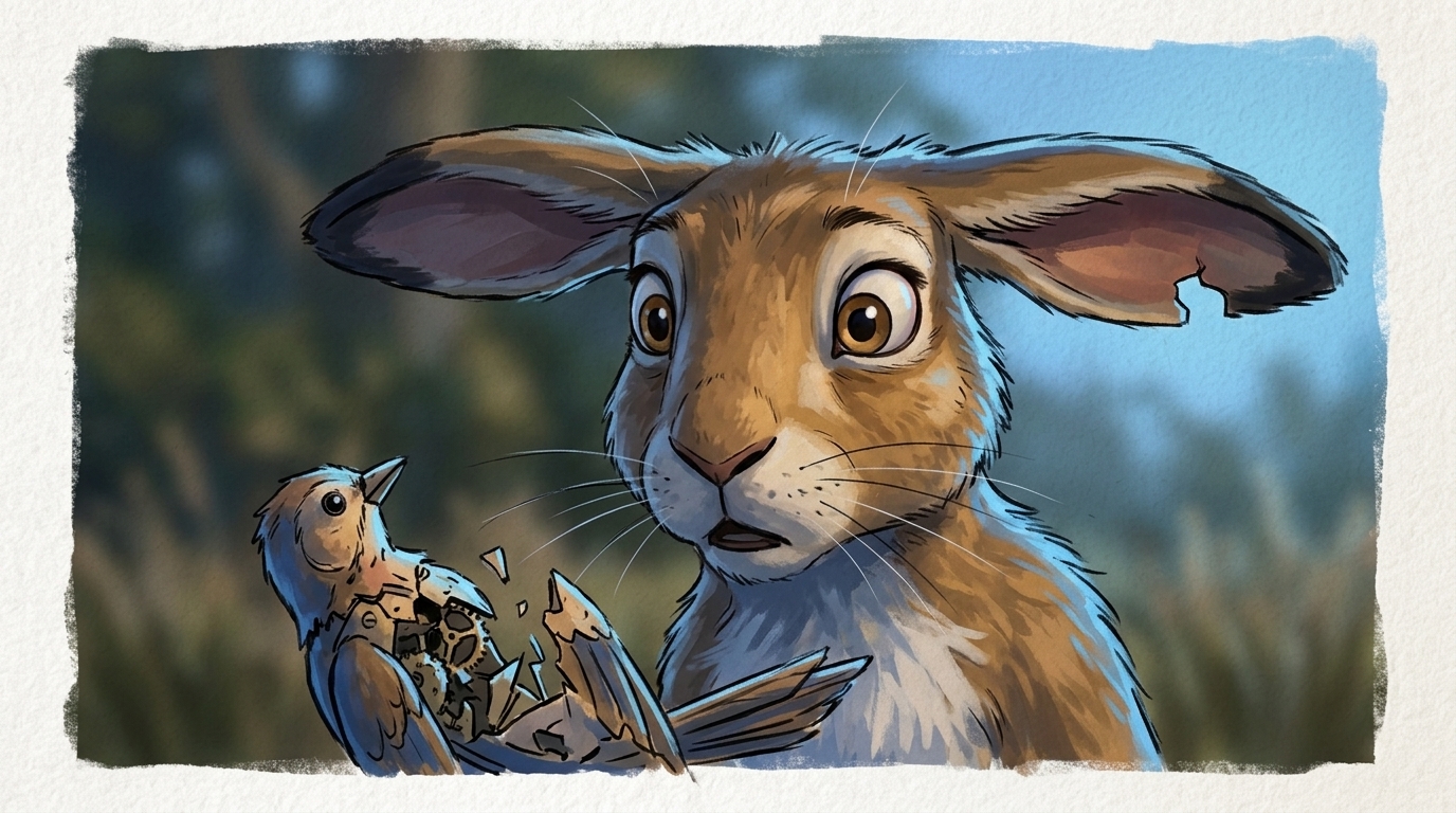 Hare faces the instant a cherished scene begins to fracture