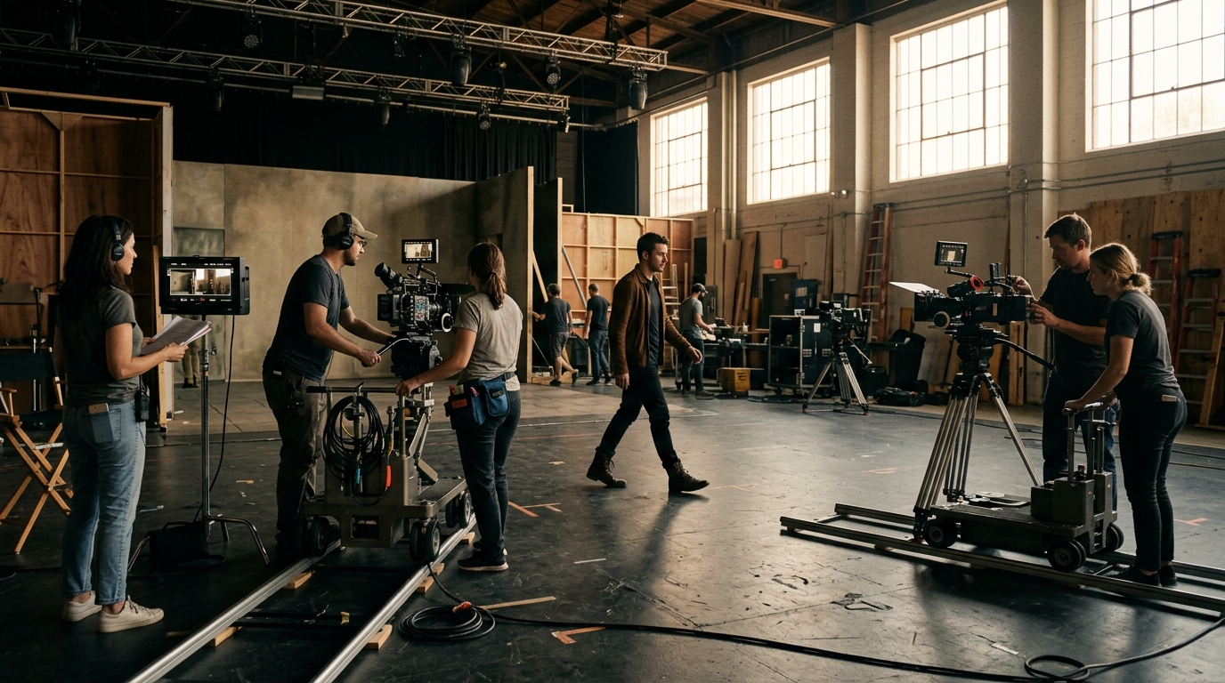 Film crew protects continuity across changing generated shots