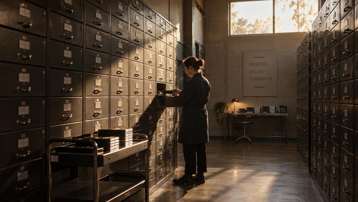 An accepted drive returns to secure storage after disposition
