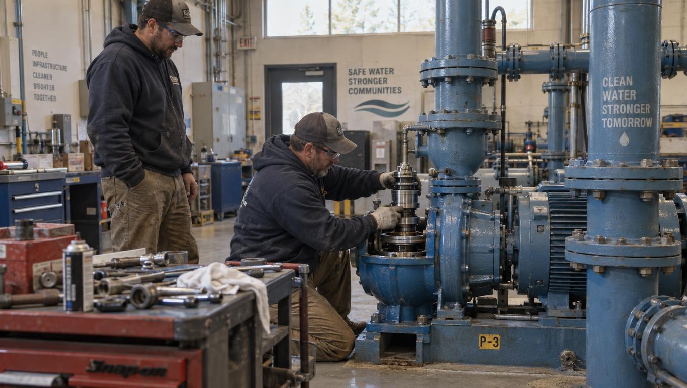 A replacement pump cartridge is fitted for continued service